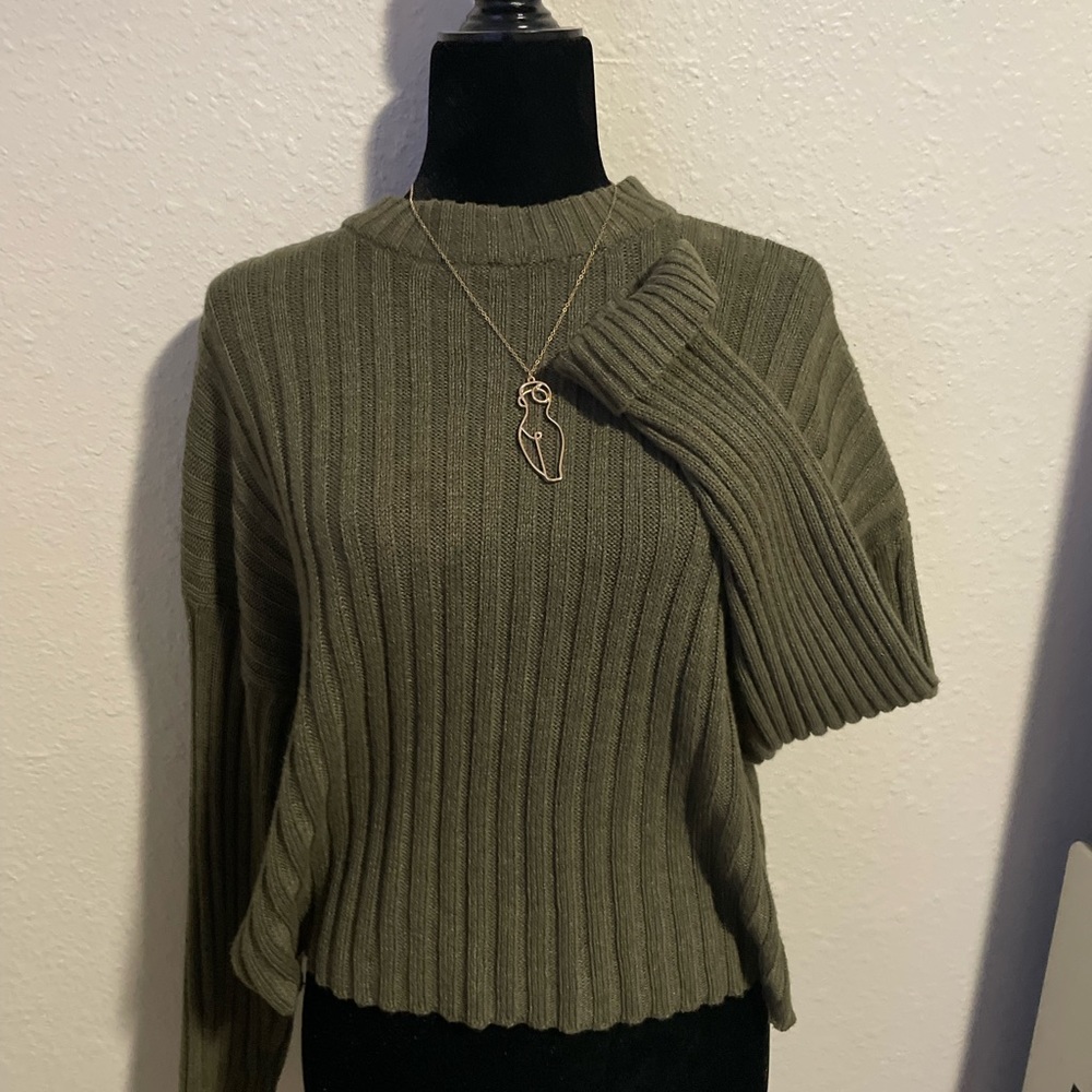 SOLD Olive green sweater
